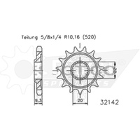 Esjot Front Sprocket 12T 50-32142-12