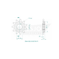 Esjot Front Sprocket 11T for Honda CRF 450 X  2005-2024