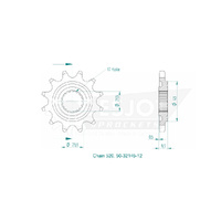 Esjot Front Sprocket 12T for Honda CRF 450 XRL - Road Legal  2010