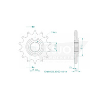 Esjot Front Sprocket 14T for Suzuki RMX 450 Z 2010-2019