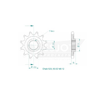 Esjot Front Sprocket 12T for Suzuki RM-Z 450 2005-2023