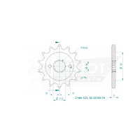 Esjot Front Sprocket 14T for Honda NX 250 AX1 1995-1997