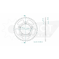 Esjot Rear Sprocket 43T for Ducati 800 Scrambler Mach 2.0 2021