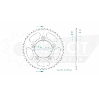 Esjot Rear Sprocket 45T for Ducati Scrambler 1100 Dark Pro 2020-2023