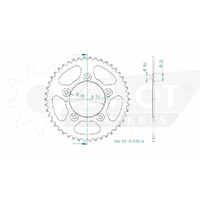 Esjot Rear Sprocket 46T for Ducati Scrambler 1100 Dark Pro 2020-2023