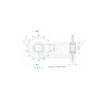 Esjot Front Sprocket 14T for Kymco Venox 250 EFI 2011-2013
