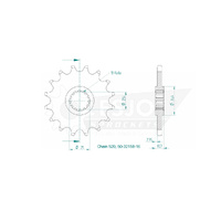 Esjot Front Sprocket 16T for Yamaha FZ6 R 2010-2013