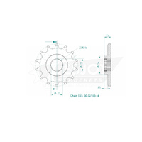 Esjot Front Sprocket 14T 50-32160-14