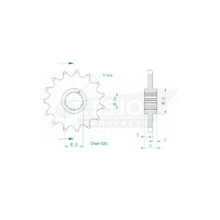 Esjot Front Sprocket 16T for Honda CB 500 Hornet ABS 2013