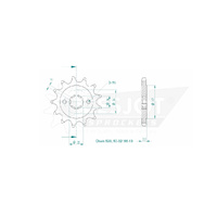 Esjot Front Sprocket 13T for Husqvarna Svartpilen 125 2021-2024