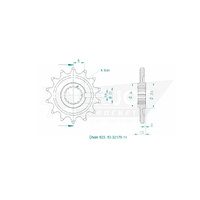 Esjot Front Sprocket 14T for Sherco 250 SE-R 2014-2020