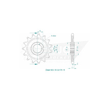 Esjot Front Sprocket 15T for Sherco 450 i-R 2013