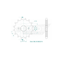 Esjot Front Sprocket 16T for Honda CB 350 G Super Sport 1973