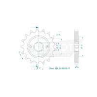 Esjot Front Sprocket 17T for Honda CB 650 twin front disc 1982