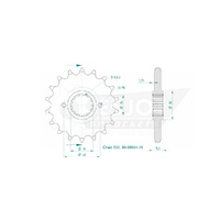 Esjot Front Sprocket 18T for Honda CBX 750 P2 Patrol 1987
