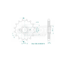 Esjot Front Sprocket 16T for Yamaha FZ 600 1986-1988