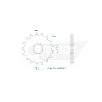 Esjot Front Sprocket 17T 50-35009-17