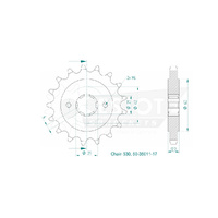 Esjot Front Sprocket 17T for Honda CB 500 K  Four 1971-1977