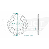 Esjot Rear Sprocket 38T for Yamaha FZ6 S Fazer ABS 2006-2008