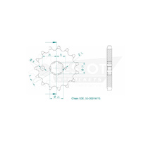 Esjot Front Sprocket 15T for Kawasaki Z 440 D Ltd Belt 1980-1983