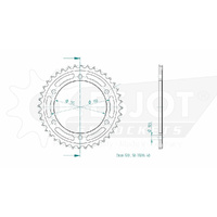 Esjot Rear Sprocket 40T for Yamaha FZS 600 Fazer 1998-2001