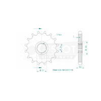 Esjot Front Sprocket 16T for Yamaha FZR 750 R 1987-1990
