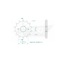 Esjot Front Sprocket 14T for Kawasaki GPX 600 R 1988-1997