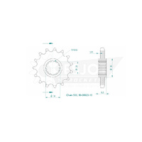 Esjot Front Sprocket 15T for Honda CB 1000 R ABS 2008-2017