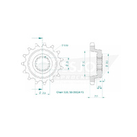 Esjot Front Sprocket 15T 50-35024-15