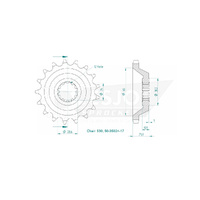 Esjot Front Sprocket 17T 50-35024-17