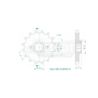 Esjot Front Sprocket 16T 50-35025-16