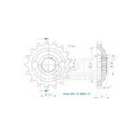 Esjot Front Sprocket 17T 50-35031-17
