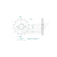 Esjot Front Sprocket 14T for Cagiva Elefant 900 i.e Lucky Explorer 1990-1992