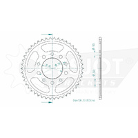 Esjot Rear Sprocket 46T for Honda CBR 750 Superaero  1987-1988