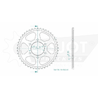 Esjot Rear Sprocket 45T for Suzuki GSF 1200 Bandit  1996-2005