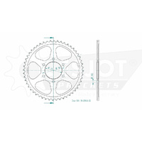 Esjot Rear Sprocket 52T for Suzuki GS 550 E  1978-1980