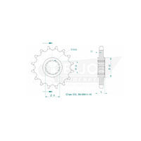 Esjot Front Sprocket 16T for Honda CB 900 F Bol Dor 1979-1983