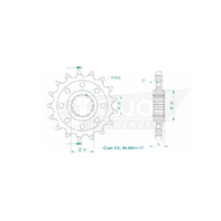 Esjot Front Sprocket 17T for Honda CB 900 F Bol Dor 1979-1983
