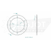 Esjot Rear Sprocket 43T for Triumph 1050 Speed Triple S ABS 2019
