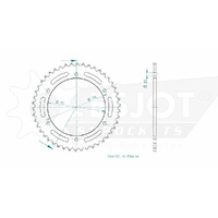 Esjot Rear Sprocket 46T for Triumph 1050 Speed Triple R non ABS 2012-2015