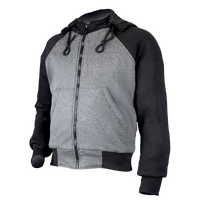 Motodry Hoodie Street Kevlar Mens Black/Grey