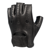 Motodry Gloves Fingerless Leather Black
