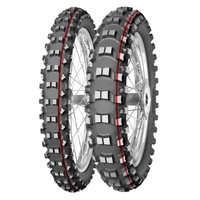 Mitas Tyre Terra Force MX Soft-Med 110/100-18 64M Motocross Red & Yellow Stripe