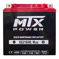 MTX Hi Performance AGM Battery for Kawasaki KFX700 2004-2007 MTXBGZ16HLMAX