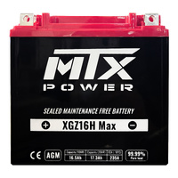 MTX Hi Performance AGM Battery for Kawasaki W650 2000-2005 MTXBGZ16HMAX