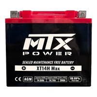 MTX Hi Performance AGM Battery for Moto Guzzi V100 Mandello 2024 MTXBT14HMAX