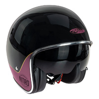 Nitro Helmet X582 Tribute Black/Candy Red