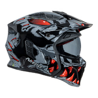 Nitro Helmet NZ302 Toxic Grey/Red
