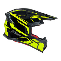 Nitro Helmet MX710 Shard Ii Fluro Yellow/Black 