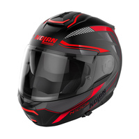Nolan Helmet N100-6 Flip Up Surveyor Flat Black/Red/Grey 